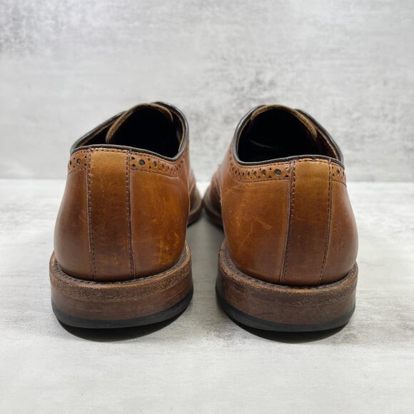 Allen Edmonds Bel Air Leather Wingtip Derby Shoes - Men's Size 11 B - Walnut Tan - Picture 4 of 9